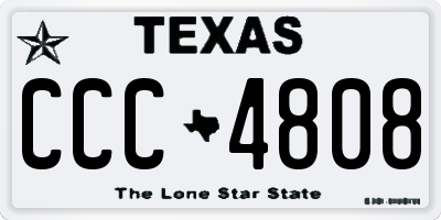 TX license plate CCC4808