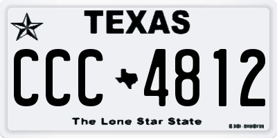 TX license plate CCC4812