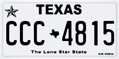 TX license plate CCC4815