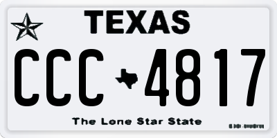 TX license plate CCC4817