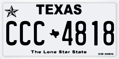 TX license plate CCC4818