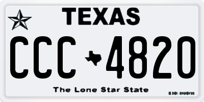 TX license plate CCC4820