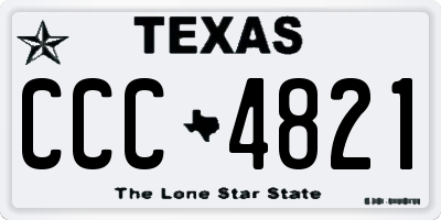 TX license plate CCC4821