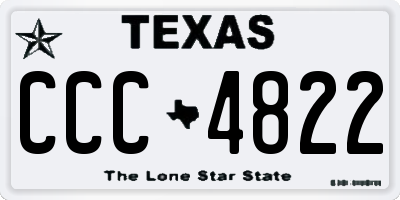 TX license plate CCC4822