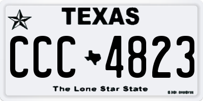 TX license plate CCC4823