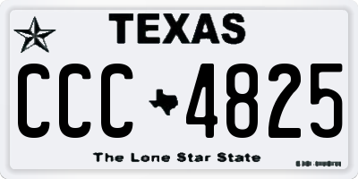 TX license plate CCC4825