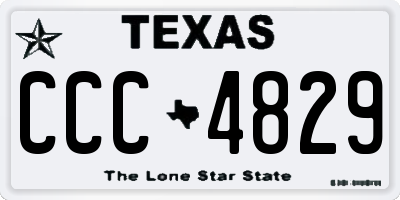 TX license plate CCC4829