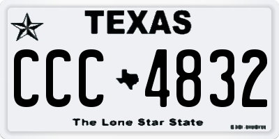 TX license plate CCC4832