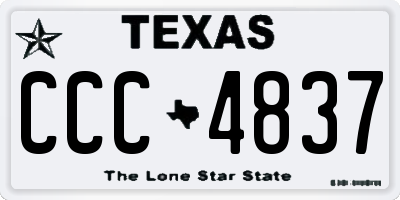 TX license plate CCC4837