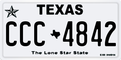 TX license plate CCC4842