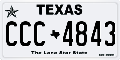 TX license plate CCC4843