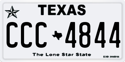 TX license plate CCC4844