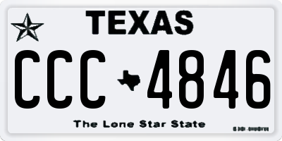 TX license plate CCC4846