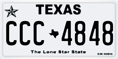 TX license plate CCC4848
