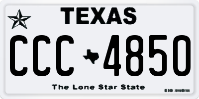 TX license plate CCC4850