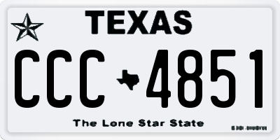 TX license plate CCC4851