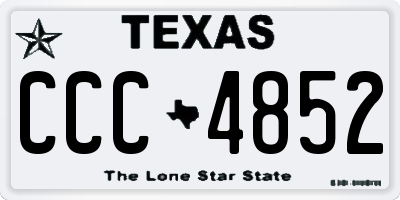 TX license plate CCC4852