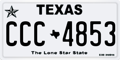 TX license plate CCC4853