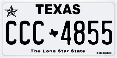 TX license plate CCC4855