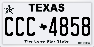 TX license plate CCC4858