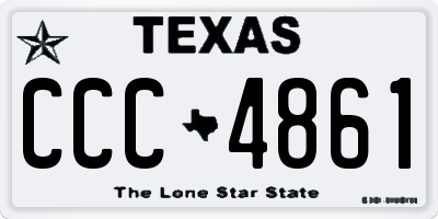 TX license plate CCC4861