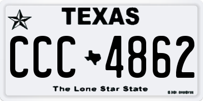 TX license plate CCC4862