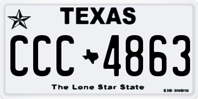 TX license plate CCC4863