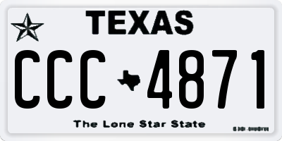 TX license plate CCC4871