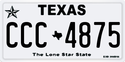 TX license plate CCC4875