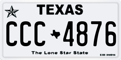 TX license plate CCC4876