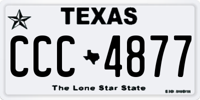 TX license plate CCC4877