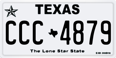 TX license plate CCC4879