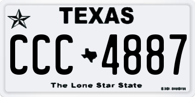 TX license plate CCC4887