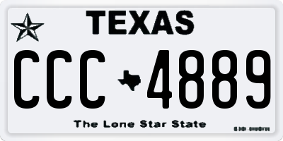 TX license plate CCC4889