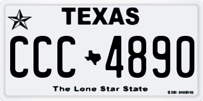 TX license plate CCC4890