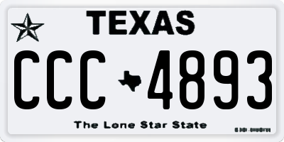TX license plate CCC4893
