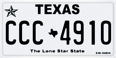 TX license plate CCC4910