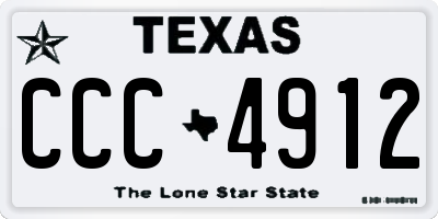 TX license plate CCC4912