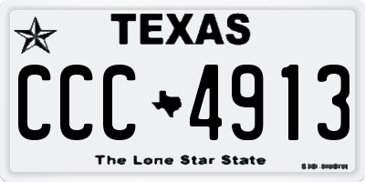 TX license plate CCC4913