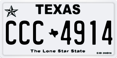 TX license plate CCC4914