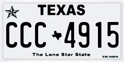 TX license plate CCC4915