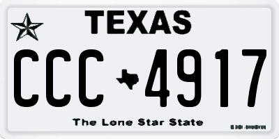 TX license plate CCC4917