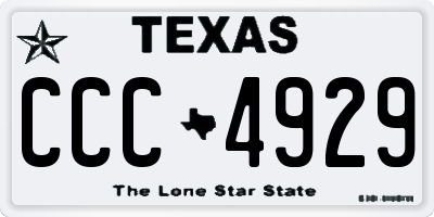 TX license plate CCC4929