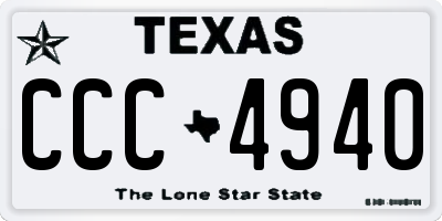 TX license plate CCC4940