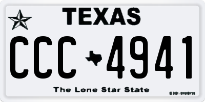 TX license plate CCC4941