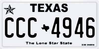 TX license plate CCC4946