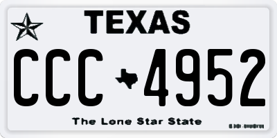 TX license plate CCC4952