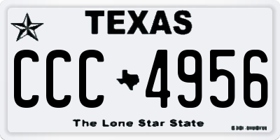 TX license plate CCC4956