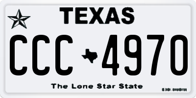 TX license plate CCC4970