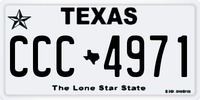 TX license plate CCC4971